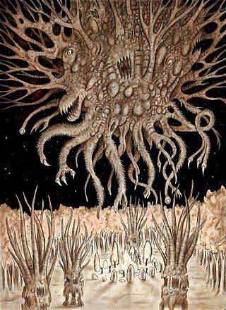 Immagine tratta da Wikipedia: Rappresentazione artistica di Shub-Niggurath, insieme alla sua prole. Efficace metafora della legistazione italiana